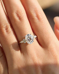 IGI/GIA Lab Grown Cut Diamond <b>Vintage</b> 14k Yellow Wedding/Engagement <b>Ring</b> Unisex Fine White <b>Gold</b> for Anniversary Party-Worthy - Product Image 1