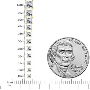 Orecchini a lobo classici a 4 griffe in oro giallo 14K con diamante incolore taglio Princess quadrato da 1/3 carati totali (J-K I1-I2 C) - Product Image 6