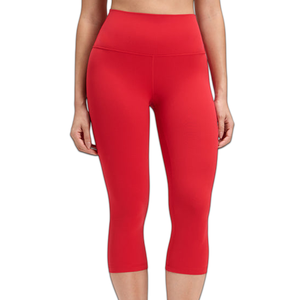 Conjunto de Yoga Rojo sin Costuras para Mujer, Top Corto de Cintura Alta, Leggings hasta la Pantorrilla, Ropa Deportiva, Traje de Dos Piezas para Fitness y Entrenamiento - Product Image 3