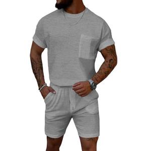 OEM 2026 New Arrival Custom Summer Men's Short Sleeve Suit <b>Sets</b> Formal Suits <b>Set</b> Casual Summer Short Suit <b>Set</b> - Product Image 3