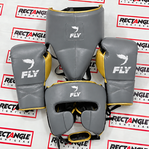 Ensemble d'entraînement de boxe pour adultes en cuir de vachette FLY, emballage personnalisé, séchage rapide, évacuation de l'humidité, à lacets - Product Image 4