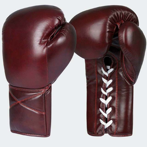 Gants de boxe en cuir de haute qualité avec lacets, couleur personnalisée 2024, impression de logo personnalisé, absorption de l'humidité, poignées unisexes - Product Image 1