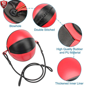 Nouvelle balle de vitesse double en cuir Dodge Speed Ball MMA avec cordes en caoutchouc pour le Muay Thai et l'équipement sportif de fitness - Product Image 6