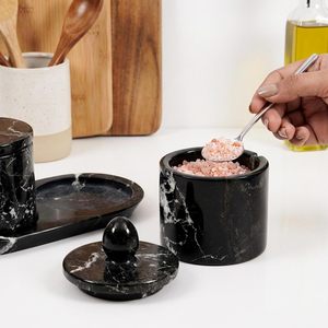 Porte-épices élégant, porte-condiments haut de gamme, décoration de cuisine de luxe, accessoire artisanal pour sel et poivre, style minimaliste. - Product Image 5