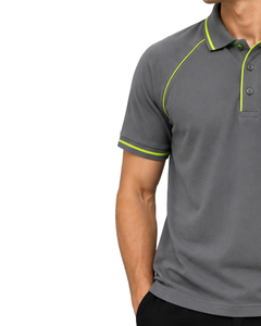 Camiseta Polo Deportiva para Hombre, Color Gris Neón Lima, Personalizada por el Fabricante, Ropa Deportiva Transpirable, Camiseta de Golf Informal, Ajuste Personalizado, Prenda Superior de Verano - Product Image 3