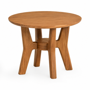 Mesa de Comedor Moderna Escandinava de Madera de Teca Sólida Ecológica con Base Escultural de Cuatro Patas para Muebles de Hogar, Apartamento, Hotel, Villa - Product Image 1