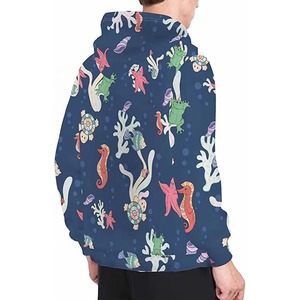 Sweat à capuche unisexe réversible doux et surdimensionné, imprimé par sublimation, 100 % polyester, imperméable, respirant et durable pour adultes - Product Image 2