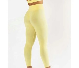 OEM <b>Cheap</b> Rate Women Yoga <b>Leggings</b> High Quality Solid Spandex/Polyester Breathable Custom Logo/Colors Top Trending Elastic Waist - Product Image 2