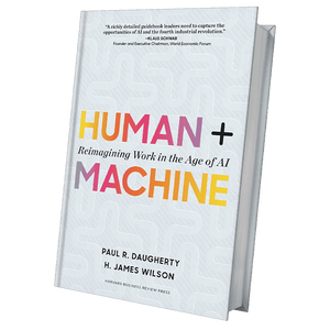 Humain + Machine (Couverture rigide) par l'auteur James Wilson Impression de livres personnalisés à couverture rigide - Product Image 1