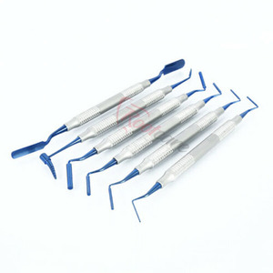 Juego de injerto óseo para implantes dentales premium, instrumentos de implante de acero inoxidable con revestimiento de titanio por plasma, herramientas manuales para implantes óseos - Product Image 1