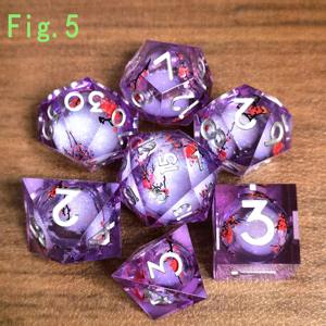 Jeu de dés en résine non toxique, dés polyédriques en résine écologiques pour jeux de rôle de table professionnels, accessoires de jeu en gros - Product Image 4