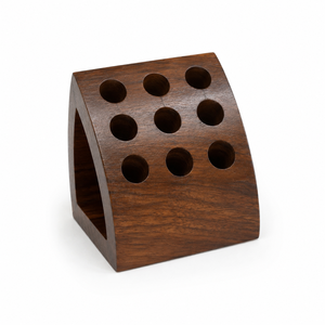 Support de stylo en bois de rose indien fait main, organiseur de bureau |   Porte-papeterie triangulaire en bois pour la décoration de table de bureau, cadeau, accent décoratif - Product Image 3