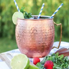 <b>Copper</b> cocktail serving mug set for refined gourmet refreshment tables hammered finish metal <b>cups</b> durable reusable serving mugs - Product Image 1