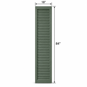 Persianas de Madera Maciza Color Verde Salvia Personalizadas para Decoración Interior y Exterior del Hogar - Product Image 2