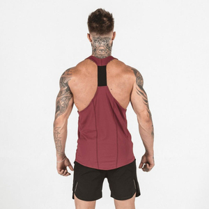 New Style Cut Out Sleeve Men's <b>Stringers</b> <b>Vests</b> Soft High Stretchable Racerback Design Loose Fitted Bodybuilding <b>Stringer</b> <b>Vest</b> - Product Image 2