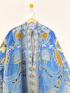 <b>Womens</b> Eco-Friendly Lightweight <b>Velvet</b> Suzani Embroidered Regular Bomber <b>Jacket</b> Floral Ethnic Luxury Wholesale Boutique - Product Image 2