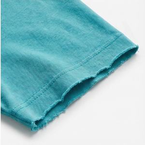 T-shirt léger à manches courtes délavé à l'acide pour femme – Respirant, en coton de qualité supérieure, style hip-hop décontracté et tendance - Product Image 6