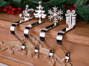 Custom Logo Metal Christmas <b>Stocking</b> <b>Holder</b> for Holiday Gift and Decoration feltsocks - Product Image 3