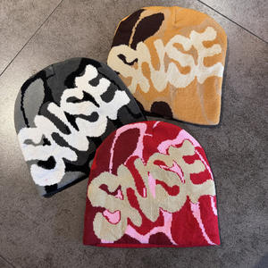 Casquette d'hiver promotionnelle personnalisée avec nœuds camouflage brodés, 100% acrylique, unisexe, prix d'usine, vente en gros - Product Image 5