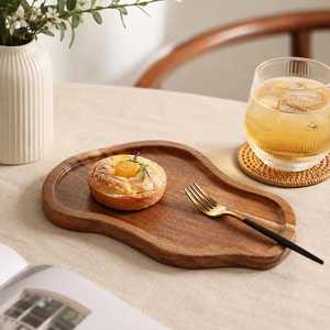 Plateau de service artisanal en bois d'acacia au design moderne pour bijoux, idéal pour mariages, Diwali, présentoir décoratif de bougies, salle de bain - Product Image 5