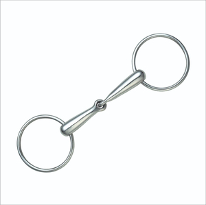 บิตม้าแบบ Double Joint Baucher Snaffle ทำจากสแตนเลสสตีล คุณภาพสูง พร้อมห่วงหลวม สำหรับขี่ม้า - Product Image 2