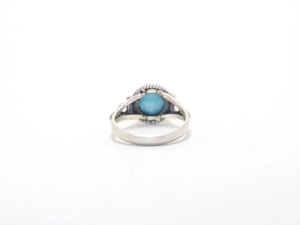 925 Sterling Silver Natural Larimar Gemstone <b>Ring</b> Handmade Statement <b>Fine</b> Jewelry Wedding Gift for Women - Product Image 6