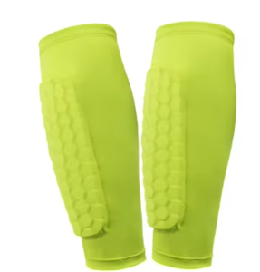Blue Soccer <b>Shin</b> Guards With <b>Padded</b> Protection For Adults Lightweight Pull On Design All Seasons Use - Product Image 5