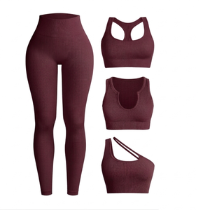 Ensemble de vêtements de yoga sans coutures pour femmes, ensemble de soutien-gorge de yoga premium, vêtements de sport pour femmes, vêtements de fitness pour entraînements intenses et style de vie actif - Product Image 5