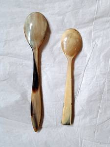 Natural Buffalo Horn Kitchen Cutlery Spoons Horn <b>Fork</b> Customized Horn Spoon Handle Design Made Flatware Tea Spoon Used - Product Image 4