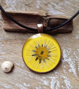 Custom Women Animal Style Horn Necklace DIY Handmade Real Touch <b>Pressed</b> Dried <b>Flower</b> Art Collectible - Product Image 6