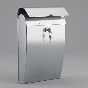 Boîte aux lettres murale de qualité supérieure en acier galvanisé, antirouille, avec serrure à clé, revêtement en poudre, accès frontal, boîte de rangement pour courrier - Product Image 4