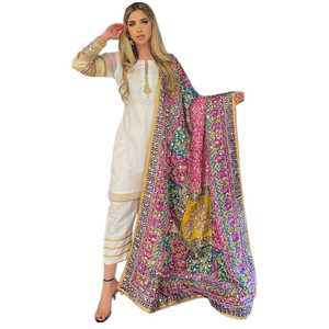 Traditional Embroidered Silk <b>Shawls</b> Customize Colors & Designs For Bridal Festive Fashion <b>Wedding</b> Ethnic <b>Shawls</b> For All Seasons - Product Image 1