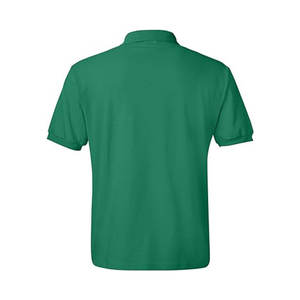 Polo de Algodón Piqué Verde de Manga Corta para Hombre, Cuello Abotonado, Estilo Casual, Corte Regular, Color Sólido - Product Image 2