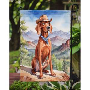 Redbone Coonhound Cowboy Bienvenue Jardin Drapeau Multicolore Boîte Aux Lettres Décorative Cour Bannière Patio Illustration pour Parterres De Fleurs Petite Taille - Product Image 3