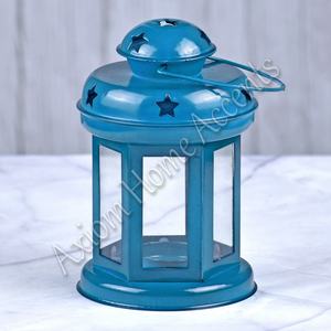 Lanterne décorative en métal gris pour Noël et la décoration de la maison Lanterne à bougie de style marocain faite à la main par Axiom Home Accents - Product Image 3