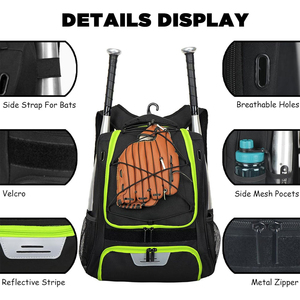 High Quality Custom Logo Baseball Bags Lightweight <b>Backpack</b> Design Colors Wholesale Hot Sale Baseball Bags For Online sale - Product Image 2