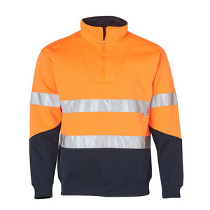 Sweat-shirt à capuche zippé en molleton 100 % coton haute visibilité pour homme, coupe ample, vêtements de travail - Product Image 2