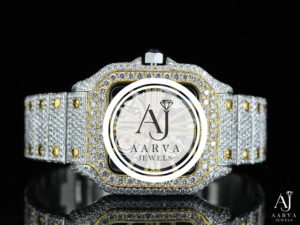 Reloj Mecánico de Esfera Cuadrada, Dos Tonos, Dorado y Plateado, Bisel con Diamantes de Imitación, Reloj de Pulsera para Hombre - Product Image 4