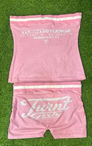 Ensemble deux pièces short et brassière sans manches sportif pour femme, en spandex, sublimation, style streetwear - Product Image 4