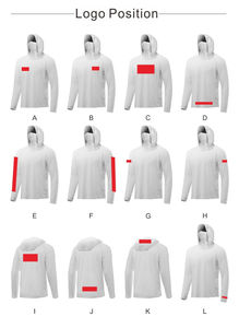 Hoodie de pêche UPF50 Performance, séchage rapide, évacuation de l'humidité, polyester léger, logo personnalisé, manches longues, chemise de pêche pour homme - Product Image 4