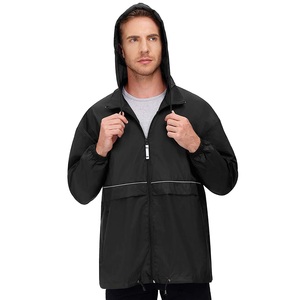 Veste coupe-vent pour homme, imperméable, à capuche, légère, avec fermeture éclair, pour la randonnée, l'escalade, le camping - Product Image 2