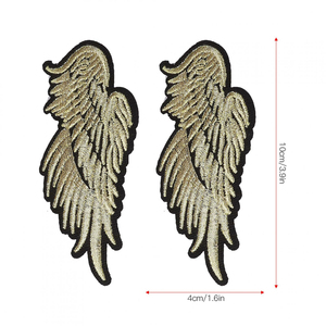Patch brodé ailes de haute qualité, nouveau modèle, avec fil de bullion tissé à la main et perles, à coudre sur les chapeaux - Product Image 1