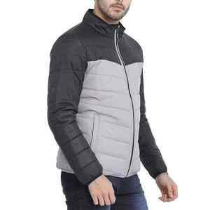 Chaqueta acolchada impermeable unisex verde de primera calidad con cuello unisex, cierre de cremallera, poliéster, informal, corta, para invierno - Product Image 6