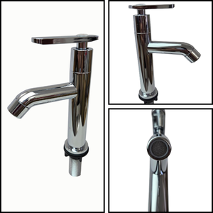Grifo de lavabo de baño de agua fría de un solo orificio, moderno, cromado ABS de alta calidad, KSLA-01T5 KSN Vietnam - Product Image 3