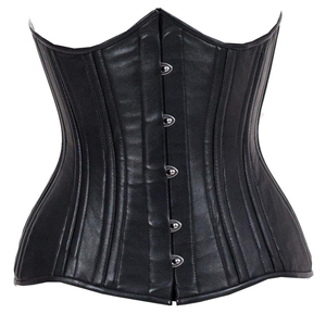 Corset et bustier OEM de qualité supérieure, sexy, écologique, avec baleines en acier, en cuir PU vintage, style mariée, maintien ferme - Product Image 1