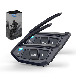 EJEAS MS20 Headset Full Duplex untuk helm motor, interkom dengan fitur FM mendukung musik tahan air untuk helm sepeda motor - Product Image 1