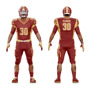 Custom American Football Uniforms 100% Polyester Breathable Tackle Twill Sublimation Heat-Transfer Printing Player <b>Name</b> Winter - Product Image 3