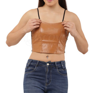 Top Corto de Cuero de Alta Calidad para Mujer, Top Corto de Cuero de Manga Larga, Estilo Único - Product Image 4