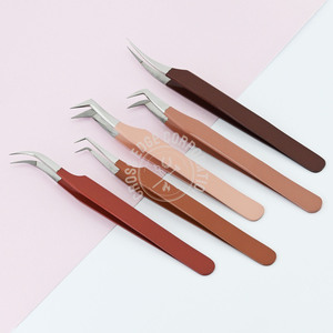 Fiber Tip False Lash Tweezers for <b>Eyelash</b> <b>Extension</b> Mega Volume Durable <b>Mink</b> Lashes Make Fans Boot Isolation Artist Makeup Tools - Product Image 6