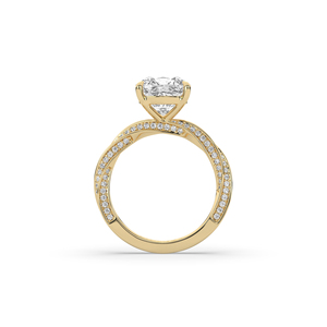 Best 4 Ct Lab grown Cushion Cut Diamond <b>Ring</b> <b>925</b> <b>Silver</b> Gold Unique Style Lightweight Engagement <b>Ring</b> for Women - Product Image 4